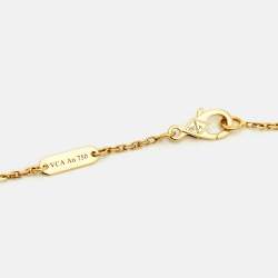 Pre Owned قلادة فان كليف & أربلز فينتاج ألامبرا مالاكيت ذهب أصفر عيار 18