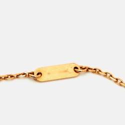 Pre Owned قلادة فان كليف آند اربلز "سويت ألهامبرا" عقيق أحمر ذهب وردي عيار 18