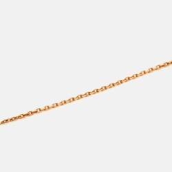 Pre Owned قلادة فان كليف آند اربلز "سويت ألهامبرا" عقيق أحمر ذهب وردي عيار 18