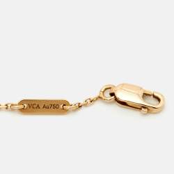 مملوكة مسبقًا Van Cleef & Arpels Sweet Alhambra Hammered 18k Rose Gold Bracelet