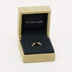 Pre Owned Van Cleef & Arpels Perlee Couleurs Onyx 18K Yellow Gold Variation Ring 51