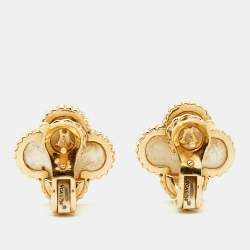 Pre Owned أقراط فان كليف آند أربلز فينتدج ألامبرا صدف ذهب أصفر عيار 18