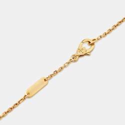 Pre Owned Van Cleef & Arpels Vintage Alhambra Malachite 18k Yellow Gold Necklace