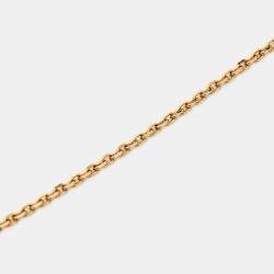 Pre Owned Van Cleef & Arpels Vintage Alhambra Carnelian 18k Yellow Gold Necklace