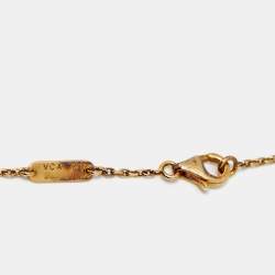 Pre Owned Van Cleef & Arpels Lucky Alhambra Butterfly Mother of Pearl 18k Yellow Gold Necklace