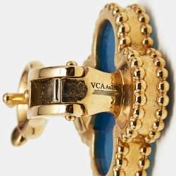 مملوكة مسبقًا أقراط فان كليف آند أربلز فينتاج ألهمبرا عقيق ذهب أصفر عيار 18