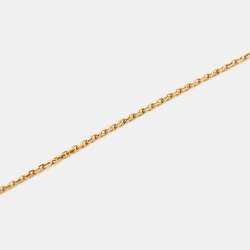Pre Owned Van Cleef & Arpels Vintage Alhambra Malachite 18k Yellow Gold Necklace