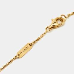 مملوكة مسبقًا Van Cleef & Arpels Vintage Alhambra Onyx 18k Yellow Gold Necklace