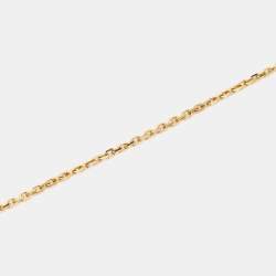 Pre Owned Van Cleef & Arpels Vintage Alhambra Malachite 18k Yellow Gold Necklace