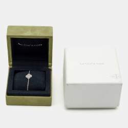 Pre Owned Van Cleef & Arpels Sweet Alhambra Diamonds 18k White Gold Bracelet
