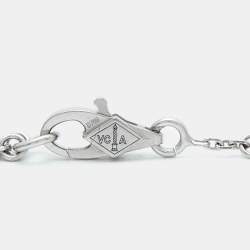 Pre Owned Van Cleef & Arpels Sweet Alhambra Diamonds 18k White Gold Bracelet