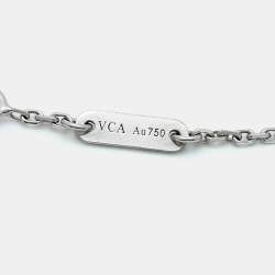 Pre Owned Van Cleef & Arpels Sweet Alhambra Diamonds 18k White Gold Bracelet