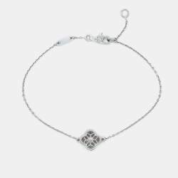Pre Owned Van Cleef & Arpels Sweet Alhambra Diamonds 18k White Gold Bracelet