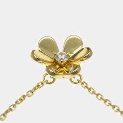 Pre Owned Van Cleef & Arpels Frivole Mini 18K Yellow Gold Diamond Necklace