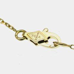 Pre Owned Van Cleef & Arpels Frivole Mini 18K Yellow Gold Diamond Necklace