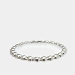 Pre Owned Van Cleef & Arpels Perlee 18K White Gold Ring EU 52