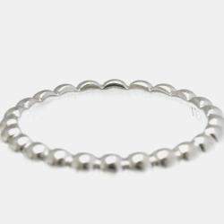 Pre Owned Van Cleef & Arpels Perlee 18K White Gold Ring EU 52