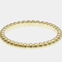 Pre Owned Van Cleef & Arpels Perlee Mini 18K Yellow Gold Ring EU 52