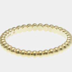 Pre Owned Van Cleef & Arpels Perlee Mini 18K Yellow Gold Ring EU 52