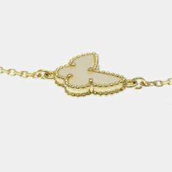 Pre Owned Van Cleef & Arpels Butterfly Sweet Alhambra 18K Yellow Gold, Mother of Pearl Bracelet