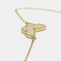 Pre Owned Van Cleef & Arpels Butterfly Sweet Alhambra 18K Yellow Gold, Mother of Pearl Bracelet