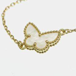 Pre Owned Van Cleef & Arpels Butterfly Sweet Alhambra 18K Yellow Gold, Mother of Pearl Bracelet