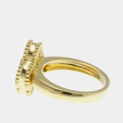 Pre Owned Van Cleef & Arpels Vintage Alhambra 18K Yellow Gold Ring EU 52