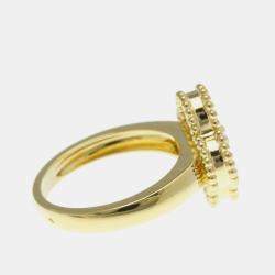 Pre Owned Van Cleef & Arpels Vintage Alhambra 18K Yellow Gold Ring EU 52
