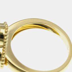 Pre Owned Van Cleef & Arpels Vintage Alhambra 18K Yellow Gold Ring EU 52