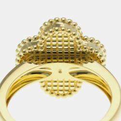 Pre Owned Van Cleef & Arpels Vintage Alhambra 18K Yellow Gold Ring EU 52