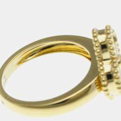 Pre Owned Van Cleef & Arpels Vintage Alhambra 18K Yellow Gold Ring EU 52