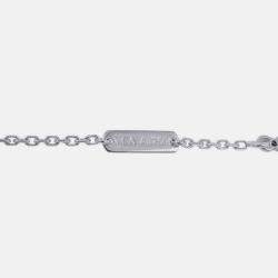 Pre Owned Van Cleef & Arpels Limited Edition Vintage Alhambra 18K White Gold Diamond Necklace