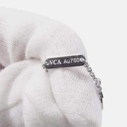 Pre Owned Van Cleef & Arpels Limited Edition Vintage Alhambra 18K White Gold Diamond Necklace