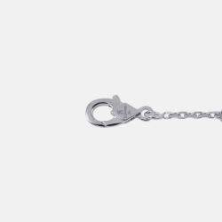 Pre Owned Van Cleef & Arpels Limited Edition Vintage Alhambra 18K White Gold Diamond Necklace
