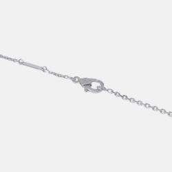 Pre Owned Van Cleef & Arpels Limited Edition Vintage Alhambra 18K White Gold Diamond Necklace