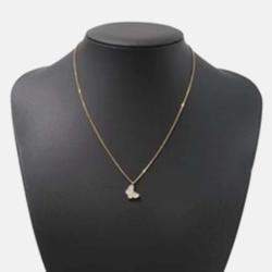 Pre Owned Van Cleef & Arpels Sweet Alhambra Butterfly 18K Yellow Gold, Mother of Pearl Necklace