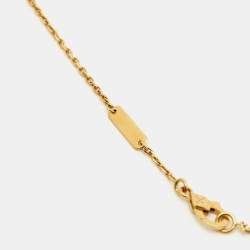 Pre Owned Van Cleef & Arpels Vintage Alhambra Malachite 18k Yellow Gold Necklace