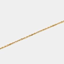 Pre Owned Van Cleef & Arpels Vintage Alhambra Malachite 18k Yellow Gold Necklace