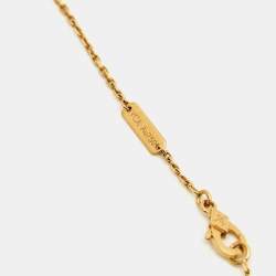 Pre Owned Van Cleef & Arpels Vintage Alhambra Malachite 18k Yellow Gold Necklace