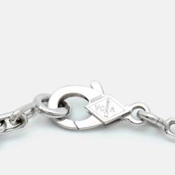 Pre Owned Van Cleef & Arpels Vintage Alhambra 18k White Gold 5 Motif Staton Bracelet