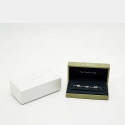 Pre Owned Van Cleef & Arpels Vintage Alhambra 18k White Gold 5 Motif Staton Bracelet