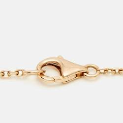 Pre Owned Van Cleef & Arpels Vintage Alhambra Limited Edition 2011 Carnelian Diamond 18k Rose Gold Holiday Pendant