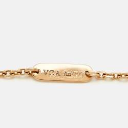 Pre Owned Van Cleef & Arpels Vintage Alhambra Limited Edition 2011 Carnelian Diamond 18k Rose Gold Holiday Pendant