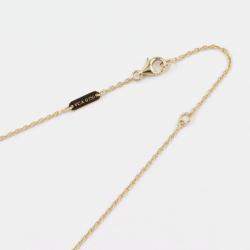 Pre Owned Van Cleef & Arpels Vintage Alhambra 18K Yellow Gold Diamond Necklace