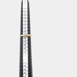 Pre Owned Van Cleef & Arpels Vintage Alhambra 18K Yellow Gold, Diamond, Mother of Pearl Ring EU 49