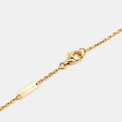 Pre Owned Van Cleef & Arpels Vintage Alhambra Mother of Pearl 18k Yellow Gold Necklace