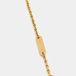Pre Owned Van Cleef & Arpels Vintage Alhambra Mother of Pearl 18k Yellow Gold Necklace