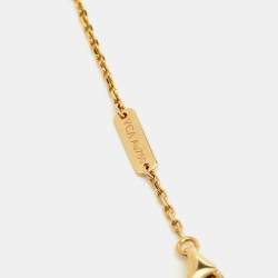 Pre Owned Van Cleef & Arpels Vintage Alhambra Mother of Pearl 18k Yellow Gold Necklace