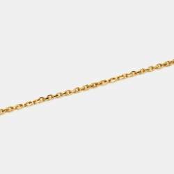 Pre Owned Van Cleef & Arpels Vintage Alhambra Mother of Pearl 18k Yellow Gold Necklace