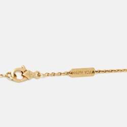 Pre Owned Van Cleef & Arpels Lucky Alhambra Butterfly Mother of Pearl 18k Yellow Gold Necklace